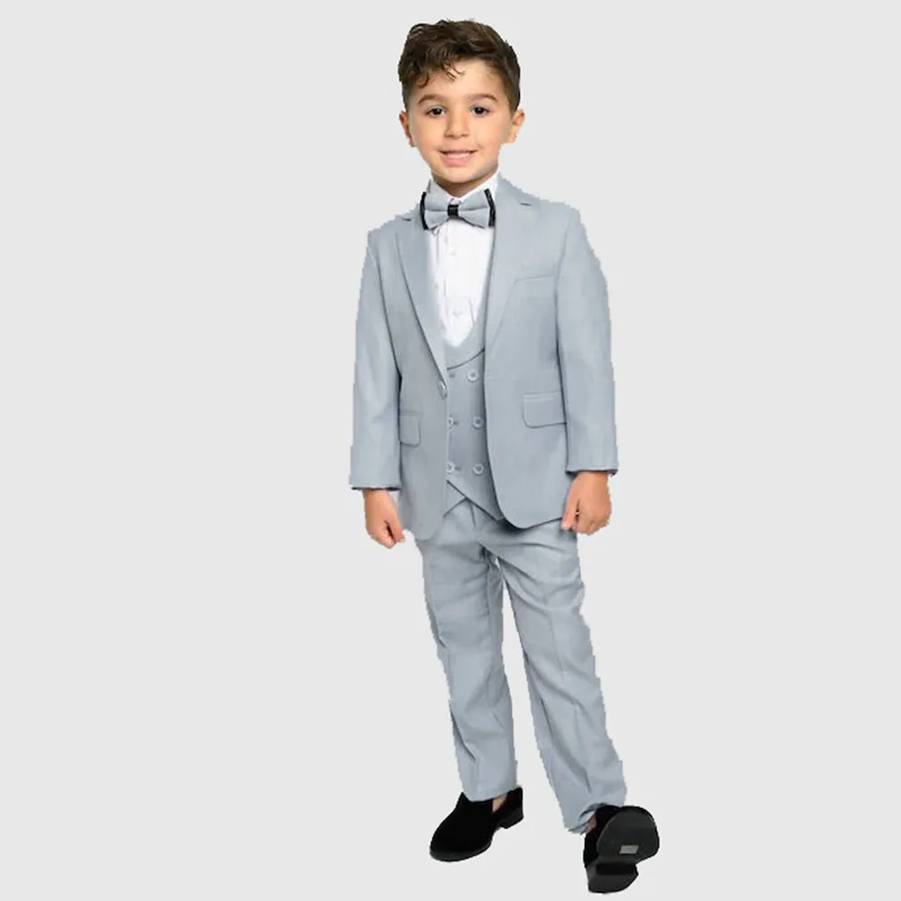 2023 Boys Suits 3 Pieces Single Breasted Fashion Tuxedo Formal Blazer Pants Kids Party Performance Costumes