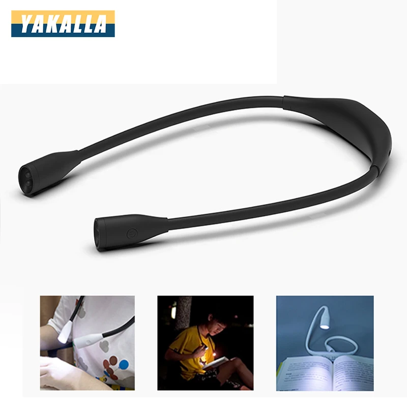 

Book Light Flexible Handsfree Led Neck Light Hug Reading Lamp Novelty Led Night Light Flashlight