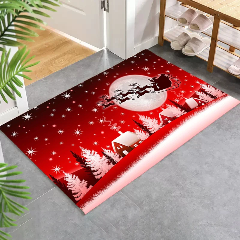 

Christmas Non-slip Kitchen Mat Welcome Deal House Entrance Mat Mats Bedroom Living Room Custom Home Decoration Rugs Carpet Rug