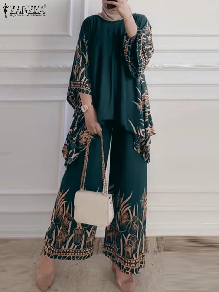 Женская блузка с длинным рукавом ZANZEA мусульманские Брюки повседневный