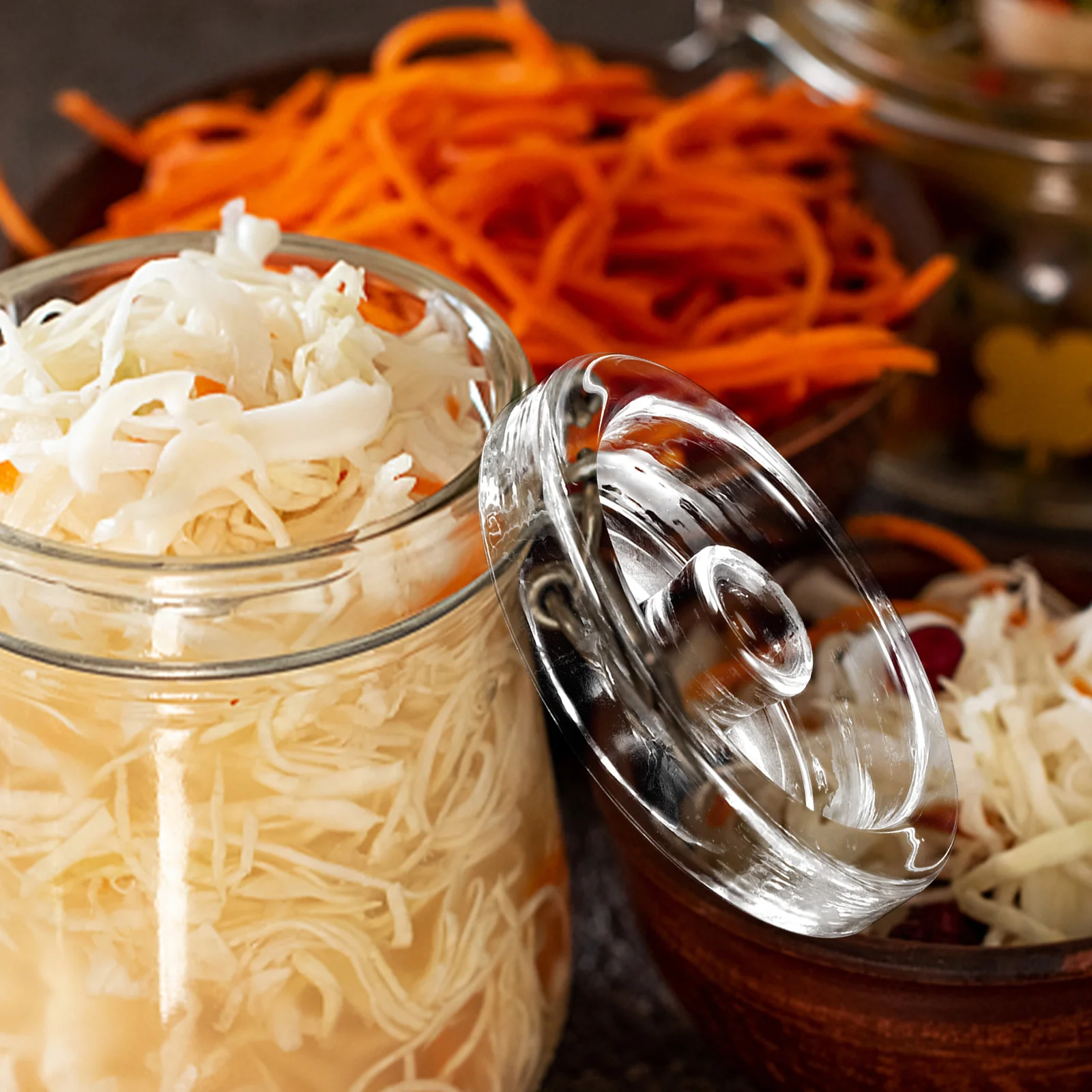 Ферментированные стеклянные гири Крышка банки с маринованными крышками Широкий