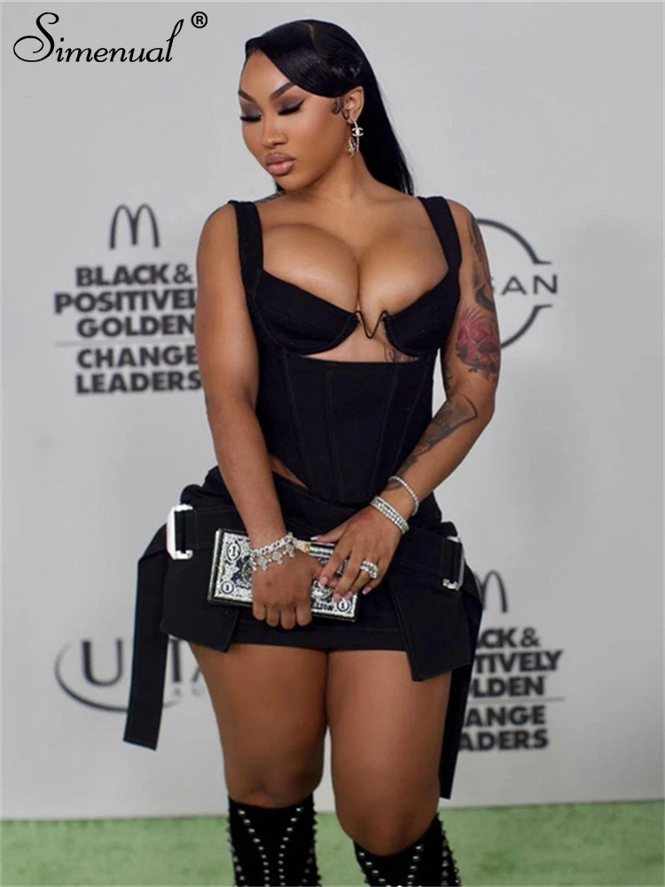 Simenual элегантные одинаковые наряды горячая Распродажа обтягивающие майки без