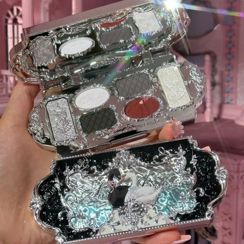 Тени для век с блестками 6 цветов