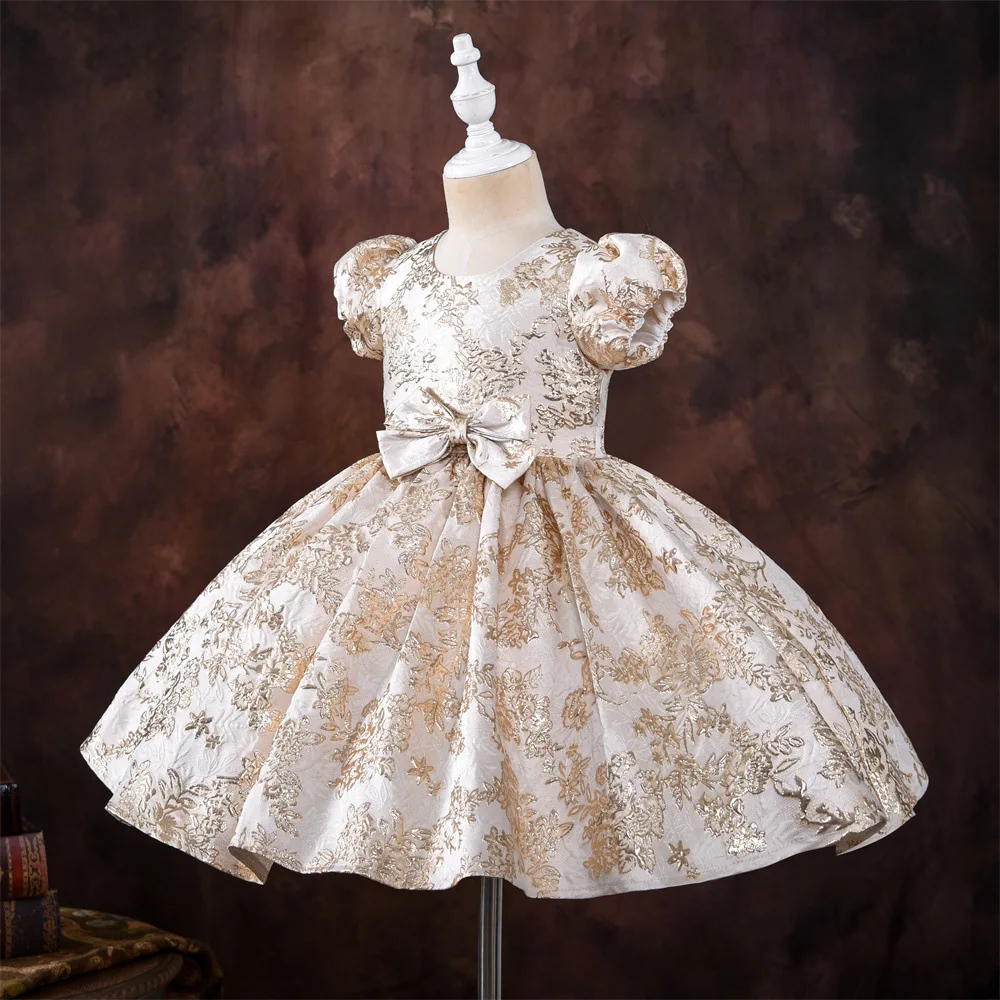 

Girls' Dresses Children's Host Piano Costumes Little Girls' Birthday Flower Girl Princess Dress Winter Kids Dress