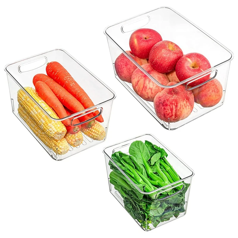 

Refrigerator Organizer,Stackable Food Storage Box With Handle For Cabinet,Refrigerator,Countertop Storage Cabinetstorage