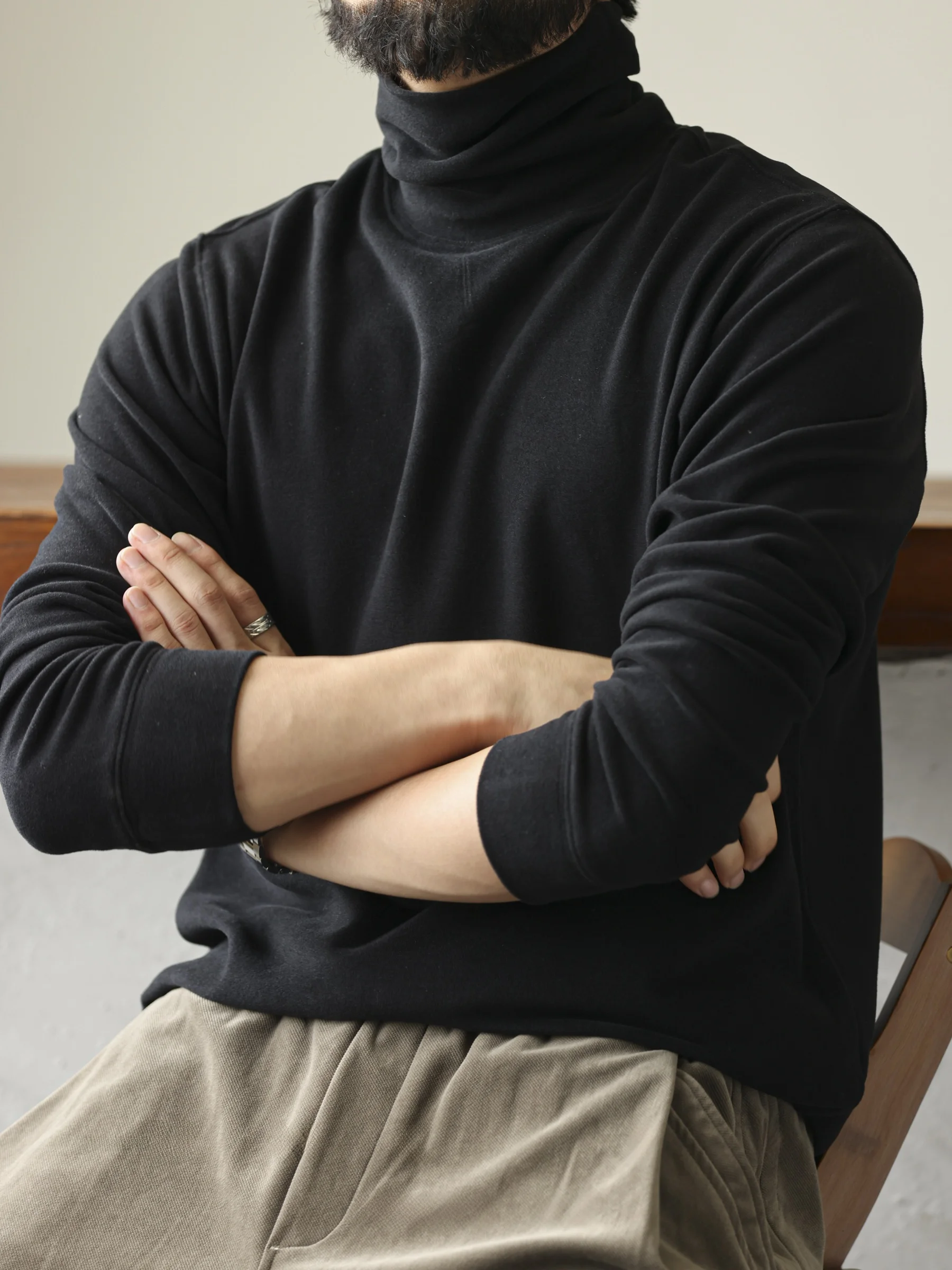 Осень и зима новая водолазка Dralon тяжелая 300 г облегающая рубашка для отдыха с