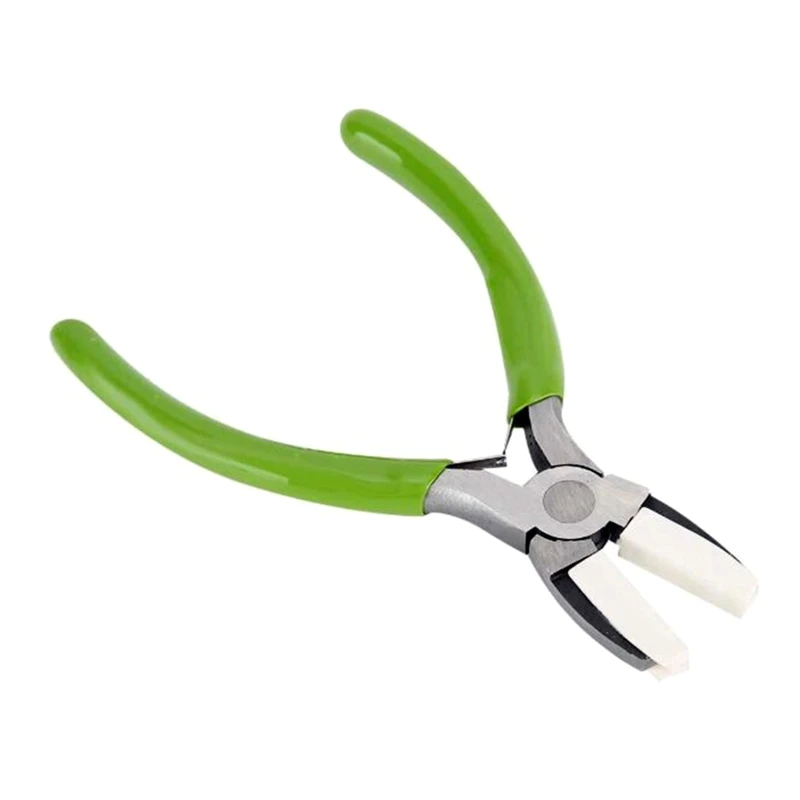 

Carbon Steel Jewelry Pliers 5.5 Inches Flat Nose Pliers with Rubber Grip Handle Mini Nylon Pliers for DIY Jewelry Making