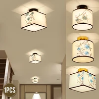 led chinese retro style lantern bamboo shade to cover chandelier pendant light kitchen hallway cafe home ceiling light art decor