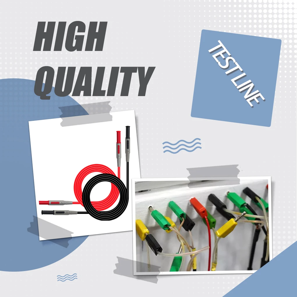 

1 пара тестовых кабелей с банановым штекером, портативный мультиметр, Тестовый Шнур с защитной крышкой, измерительное устройство, аксессуар...