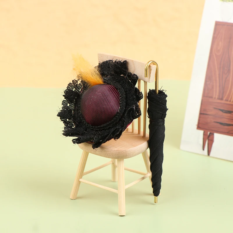 1 шт. кружевной зонт и шляпа для кукольного домика девочек Миниатюрный