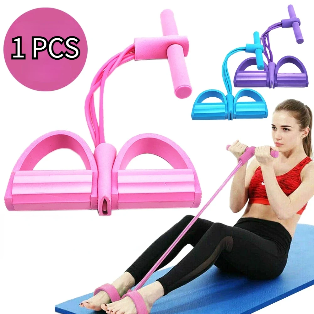 

Elastic Pull Rope Latex Pedal Exerciser Fitness Resistance Rope Sit-ups Yoga Pilates Exercise Muscle Home Gym Exercise Training