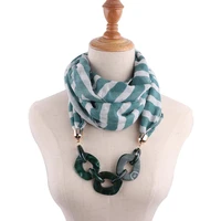 cotton necklace mujer invierno pendant shawls jewellery fashion stole ring scarfs stripe printed dropship