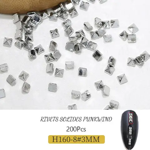 Золотые/серебряные металлические заклепки для ногтей JCSYFAC 1/1.5/2/3 мм