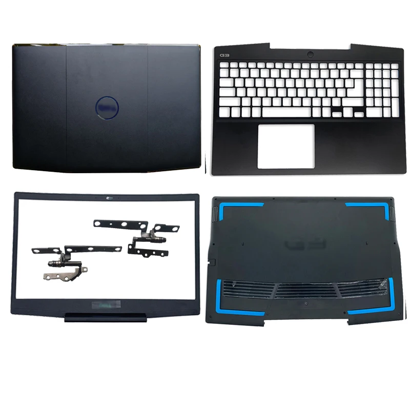

New Laptop LCD Back Cover / Front Bezel/LCD Hinges/Palmrest/Bottom Case For Dell G3 3590 3500 Series Top Back Cover Blue