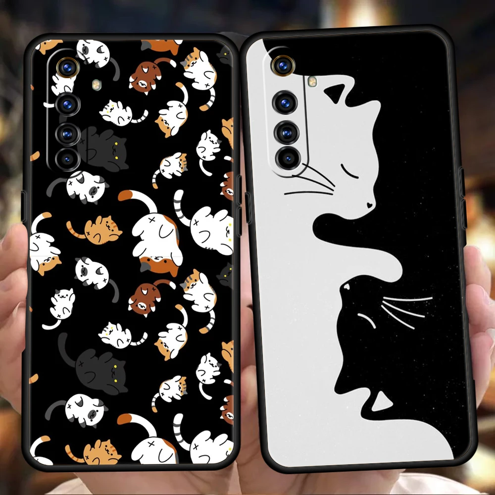 

Cartoon Cat Phone Case Cover for Oppo A12 A15 A16 A74 A76 A54 Reno 6 7 Find X5 Pro A9 2020 Plus 5G Silicone Soft Shell Capas Bag