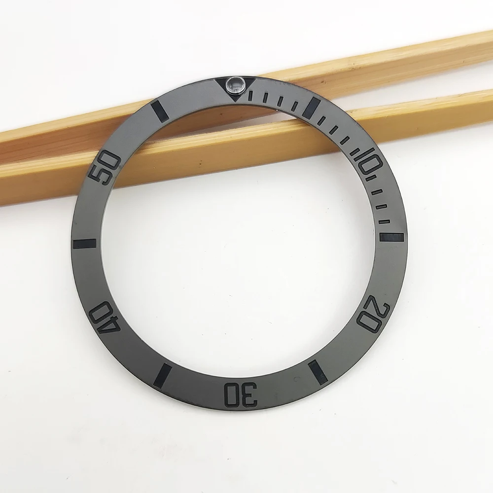 Frosted Beveled Edge 38mm Watch Bezel Ceramic Ring Mouth Watch  Outer Ring Ring Mouth Watch Bezels Parts Men Watch Accessories