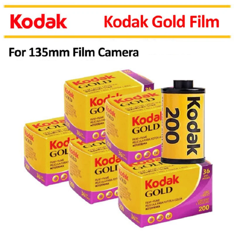 KODAK Золотая 200 цветная отрицательная пленка 35 мм рулон пленки 36 экспозиции на