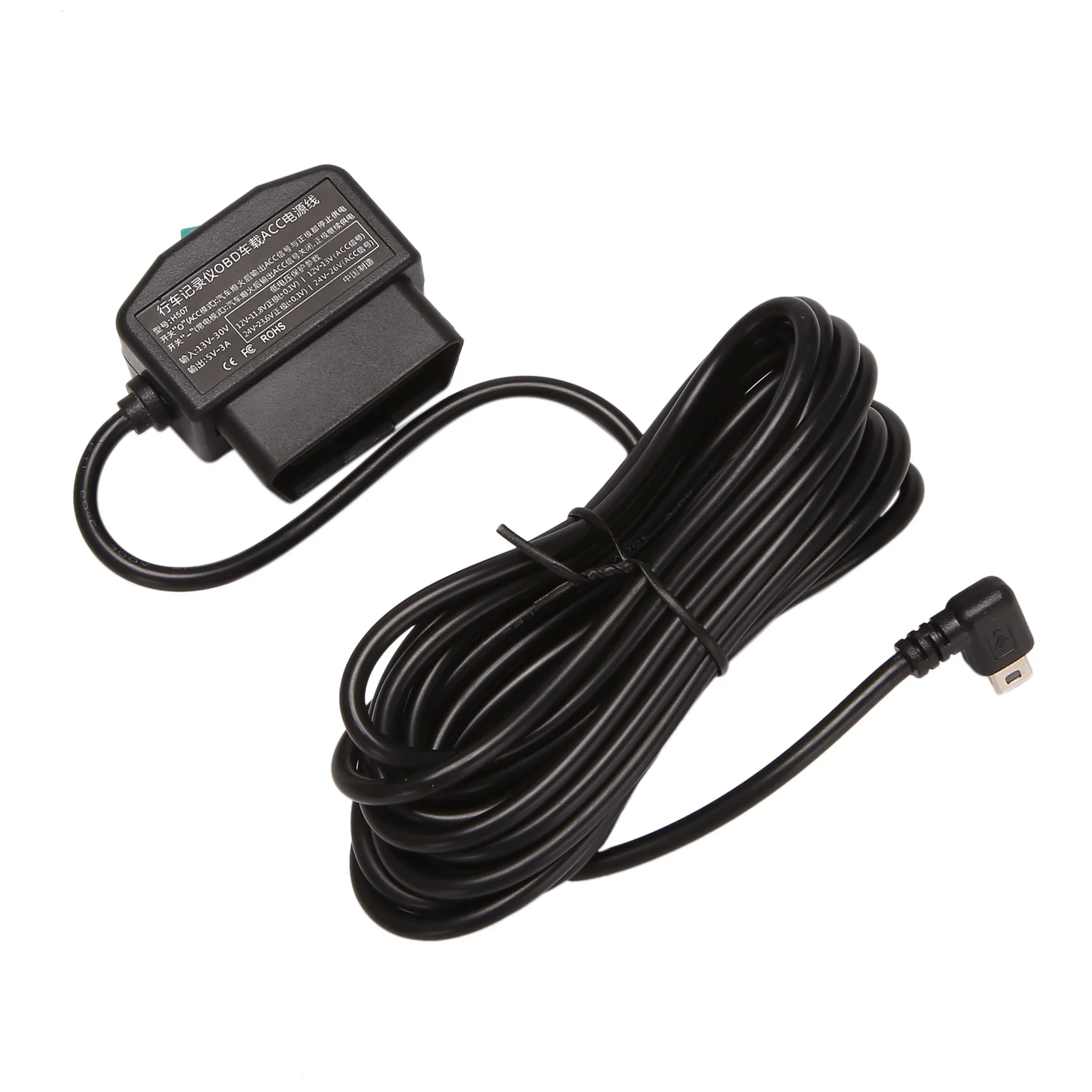 Выход 5 В 3 А USB-порты автомобильный адаптер OBD блок питания кабель метра линия