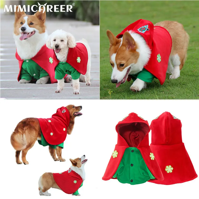 

Pet Dog Cloak Cat Dog Hooded Coat Cloak Christmas Party Cosplay Props Transformation Dress Up Performance Costume Supplies