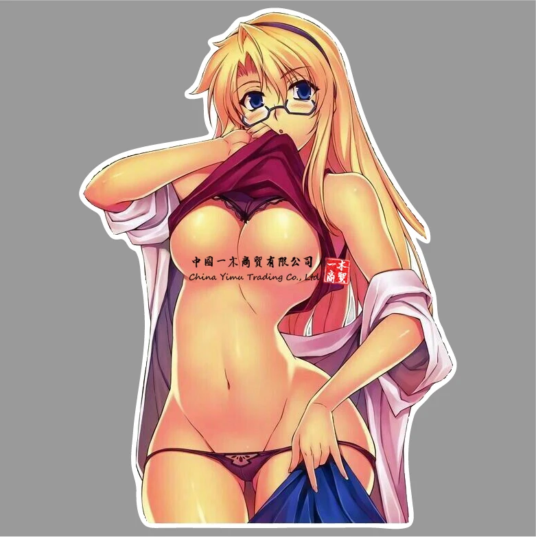 Заморозка аниме JDM аниме автомобиль переводная Наклейка для окна Монокини Бикини солнце забавная наклейка винил