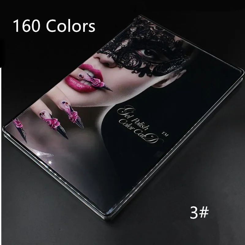 160-цветный Лак Для Ногтей Справочник Гель-лак Цветовая Диаграмма Дизайнерская