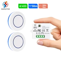 smart light switch rf 433mhz push button switch wireless remote control panel mini relay receiver module 220v 10a for lamp onoff