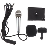 3 5mm stereo studio mic ktv karaoke mini microphone for cell phone pc video skype chatting gaming podcast recording microphone