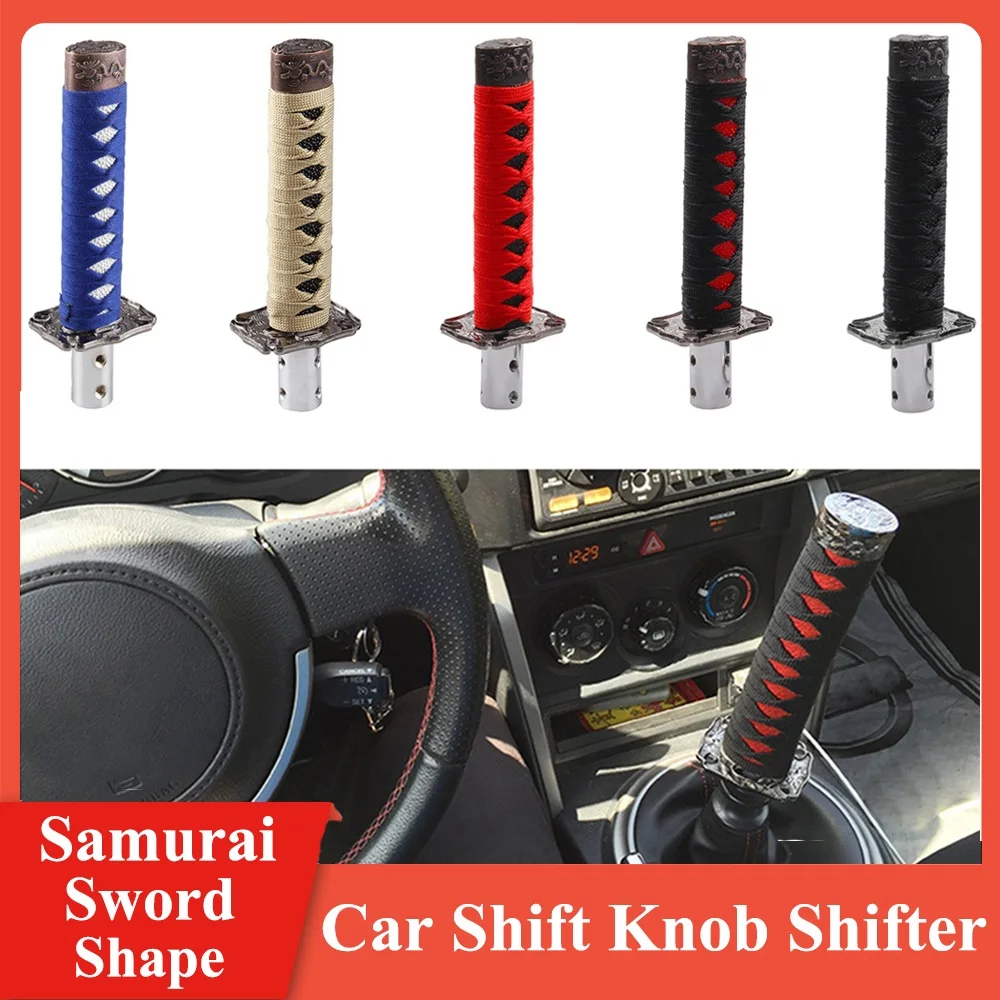 

Universal 200MM/300MM JDM Katana Samurai Sword Shift Knob Shifter With Adapters Gear Shift knob car accessories