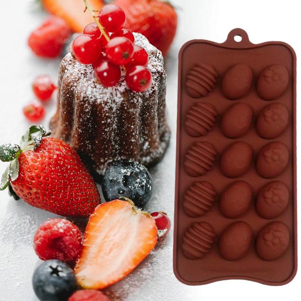 

Easter Egg Shape Chocolate Mold Cake Baking Molds Bakeware Candy Mould DIY Pudding Tray Mould Cake Baking Decorating Tools Gifts