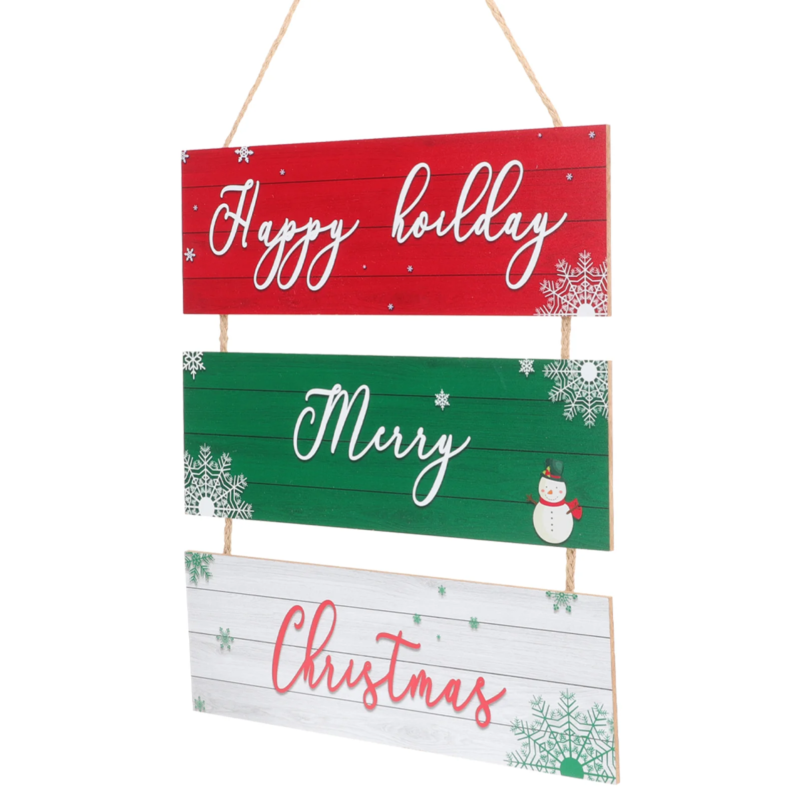 

Christmas Sign Woodenhanging Wall Door Plaques Merry Wood Holiday Doorplate Winter Decor Signs Ornament Decorative Rose Gold