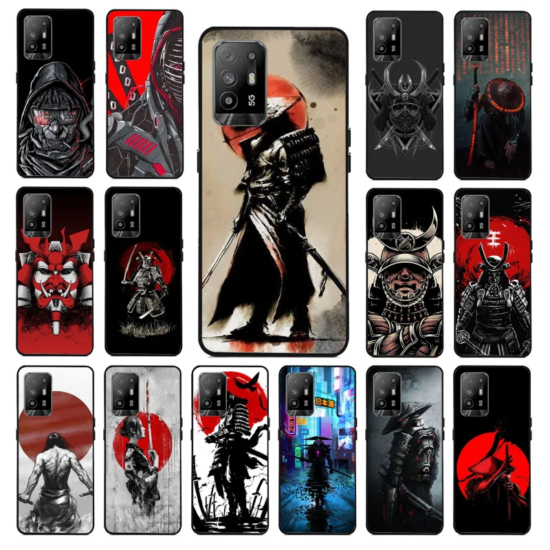 

Japanese Samurai Art Phone Case for OPPO A54 A74 A94 A53S A9 A5 A15 A16 A91 A96 A76 Reno8 8Pro Reno2 Z