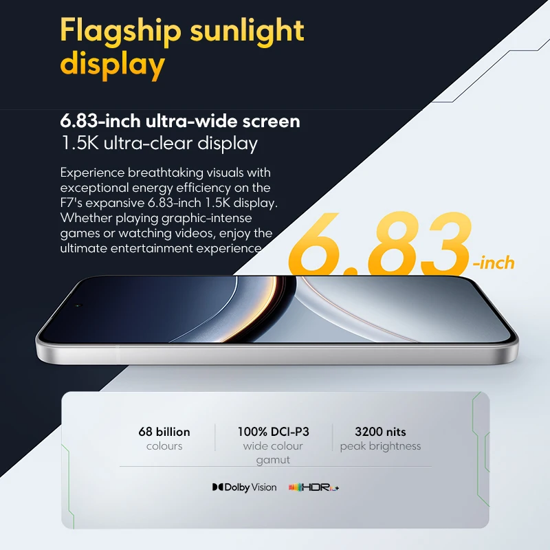 Фото Глобальная версия POCO F7 5G Snapdragon ® 8s Gen 4 NFC 6500 мАч Аккумулятор 6,83 дюйма 1,5K AMOLED 50MP Камера OIS 90 Вт Смартфон с гипзарядкой №4