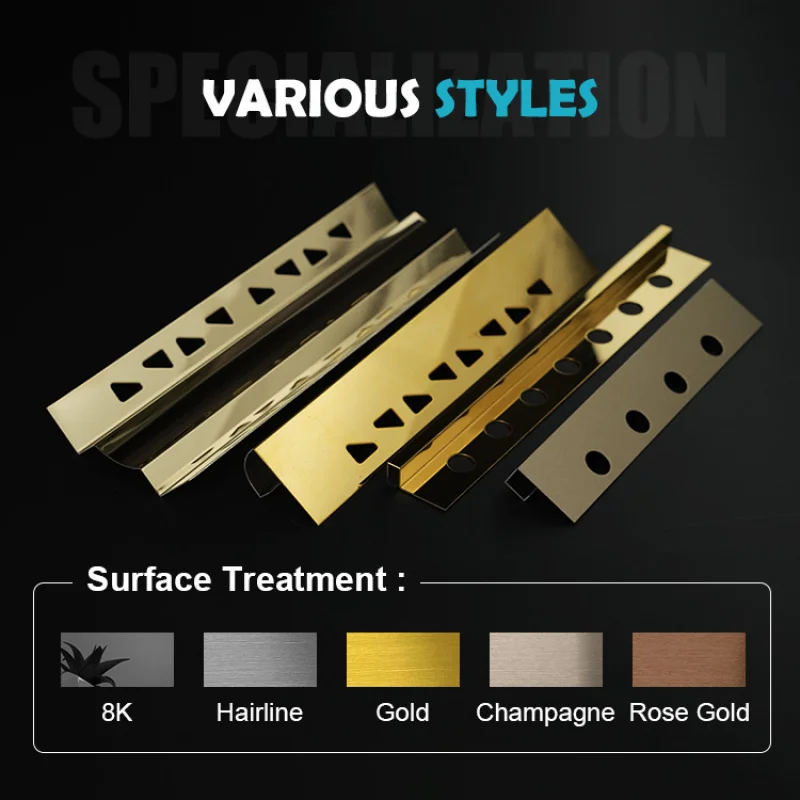 Под заказ. 304/г-образные U-образные декоративные линии с круглыми краями из