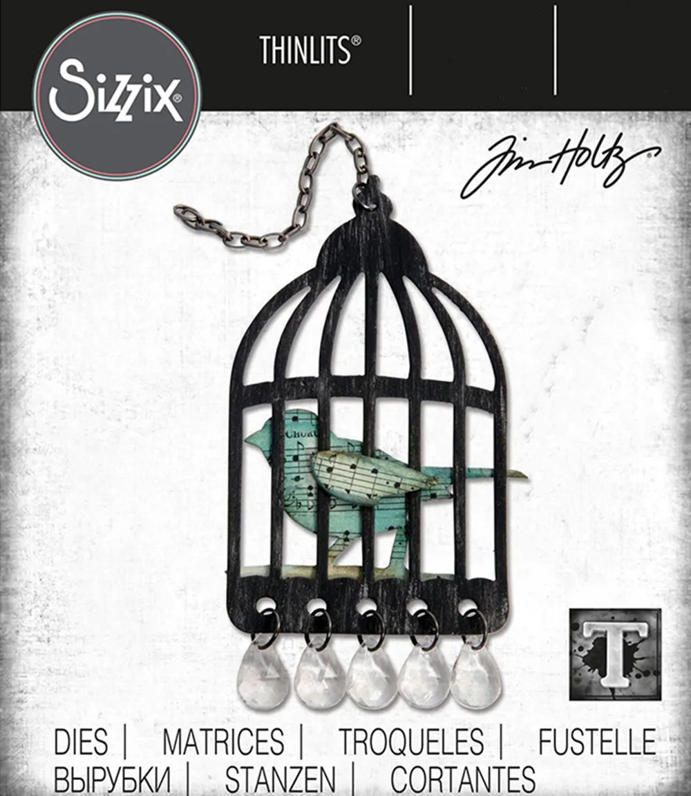

Caged Bird Metal Cutting Dies Scrapbook Diary Decoration Embossing Cut Die Template DIY Make Card Album 2023 New Arrivals