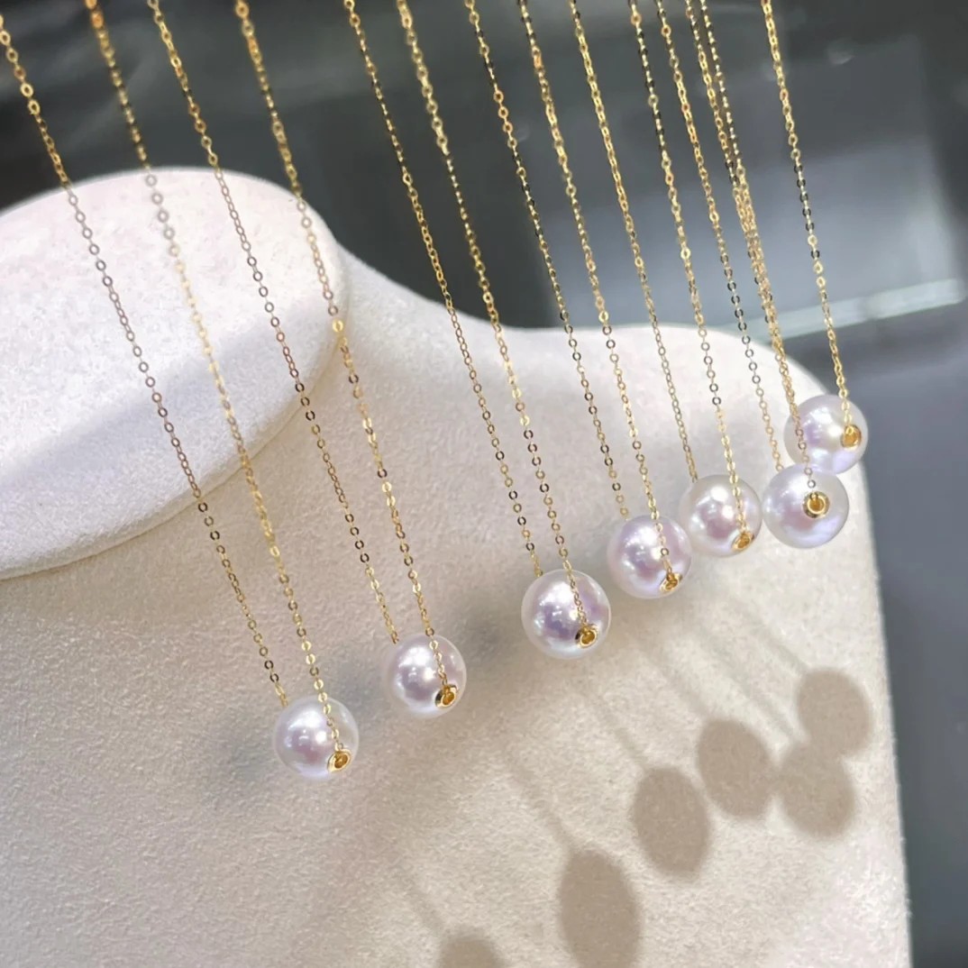 Цепочка из 18-каратного золота для Эдисона 10-11 мм