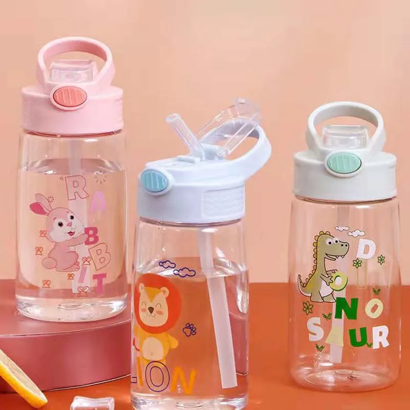 

New Kids Water Sippy Cup Creative Cartoon Baby Feeding Cups with Straws Leakproof Water Bottles Outdoor Portable Children's Cups