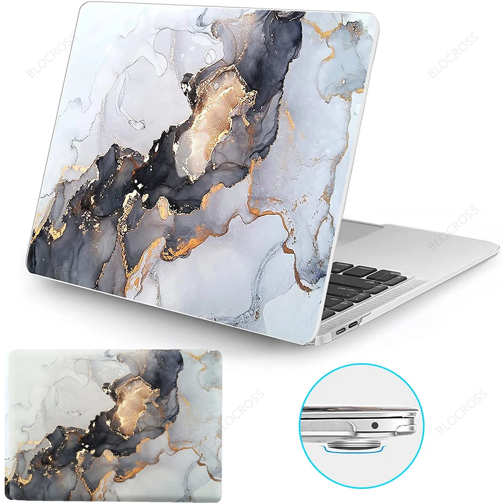 

Marbling Case for MacBook Pro 16 M1 2022 2021 A2485 Hard Protective Shell for MacBook Touch ID Pro 16 with Touch Bar A2141 2019