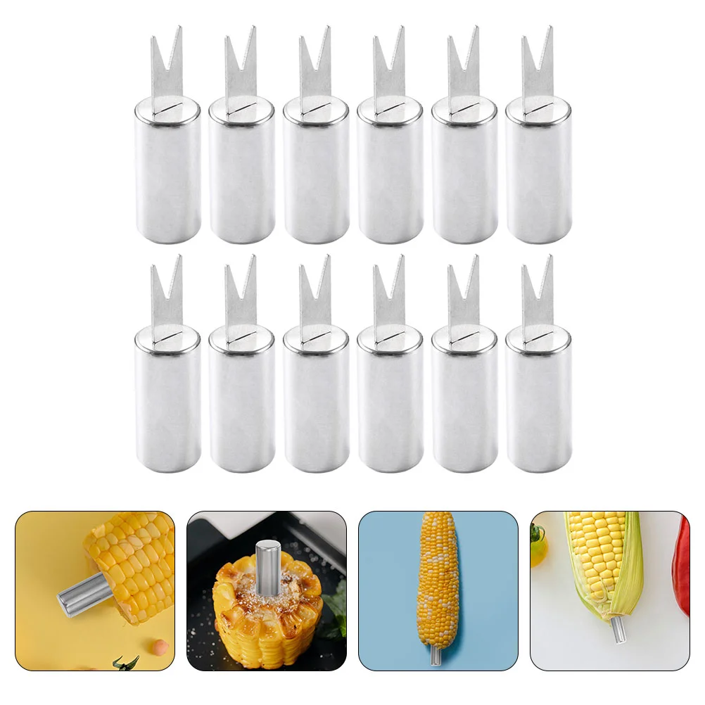 

Corn Skewers Holders Forks Bbq Fork Cob Barbecue Steel Stainless Holder Thesticks Grilling Fruit Meat Kabobprongs Marshmallow