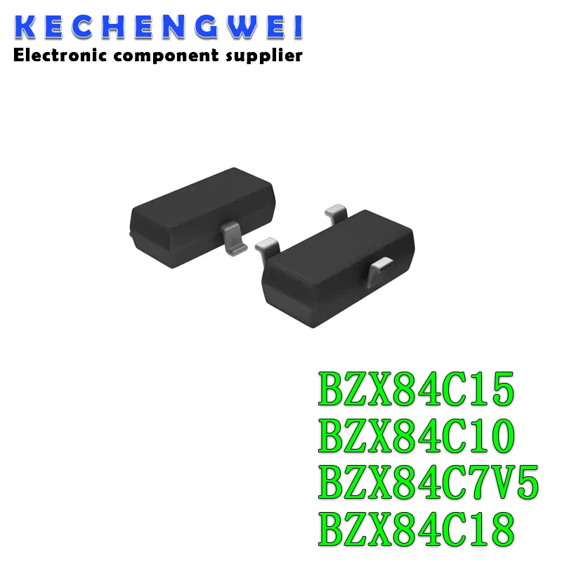 50 шт. BZX84C18 BZX84C7V5 7,5 V BZX84C10 10V Z9 SOT23 BZX84-C18 SOT-23 18V BZX84C15 15V стабилизированный диод напряжения