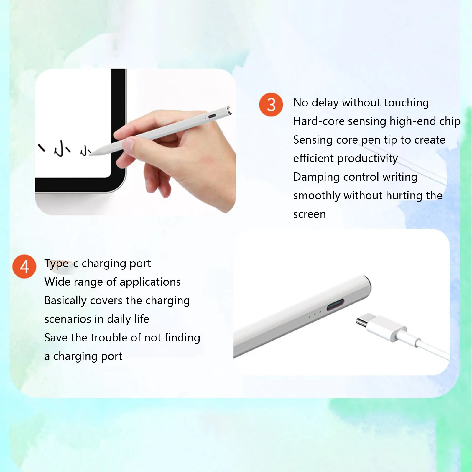 

High Precision Stylus Pens Drawing Smart Touch Screens Stylus Pen Universal High Sensitive Capacitive Disc Tip Touch Screen Pen