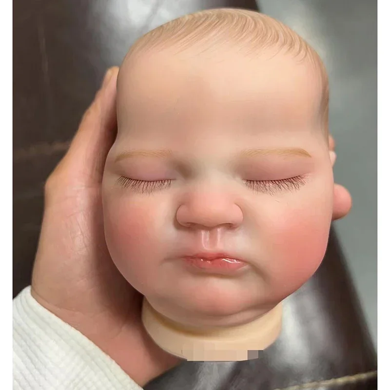 

19inch Reborn Kit Quinlyn Painted DIY Doll Parts Close Eye with Rooted Eyelashes Lifelike 3D Skin Venis Include Cloth Body