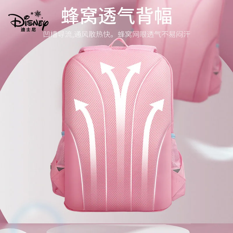 Disney Genuine Waterproof Breathable Children's School Bag Cartoon Cute 1-4 Grade Primary School Bag To Reduce The Burden