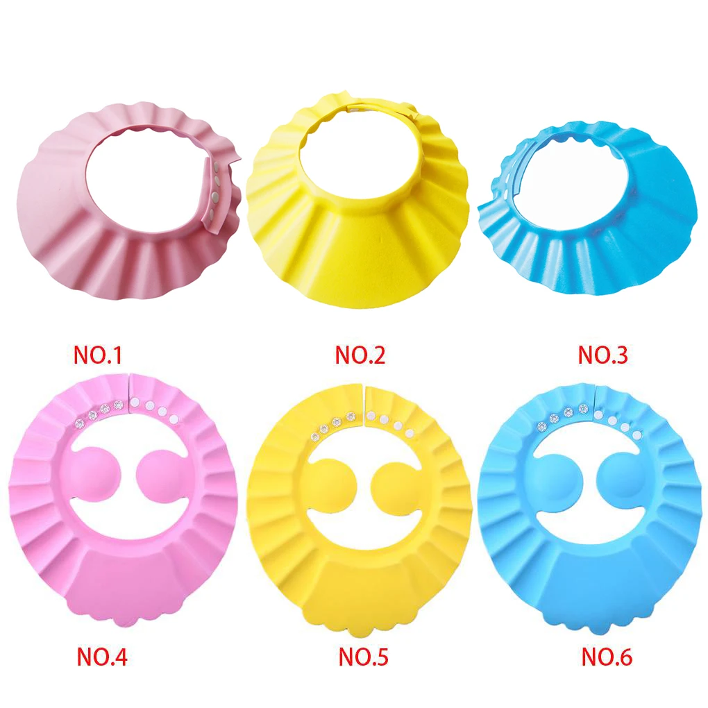 

Регулируемая Шапочка для мытья волос для детей ясельного возраста, водонепроницаемая защита от брызг, защита для купания младенцев, защита ...