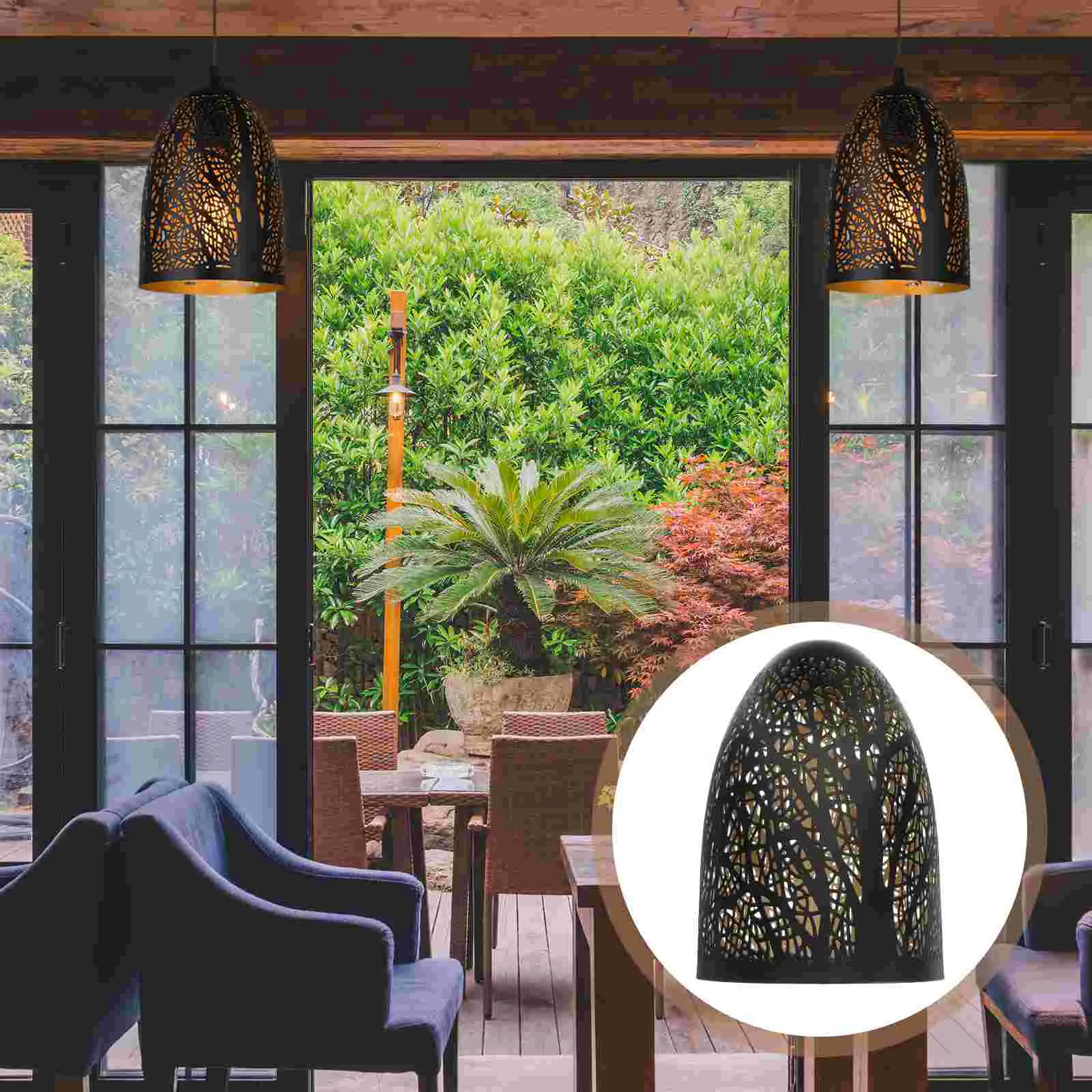 

Pendant Lamp Shade Hanging Lamp Cover Hollow Out Lamp Shade Chandelier Lampshade(E27)