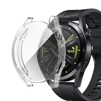 tpu for huawei watch gt 3 pro 46mm band watch cover gt3 46 mm 42mm soft all around screen protector cover bumper cases