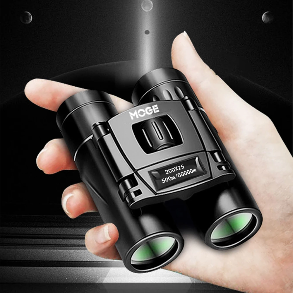 

HD Zoom Powerful Binoculars Portable Long Range Telescope Foldable Low Light Night Vision Monocular for Hunting BAK4 Prism Outdo