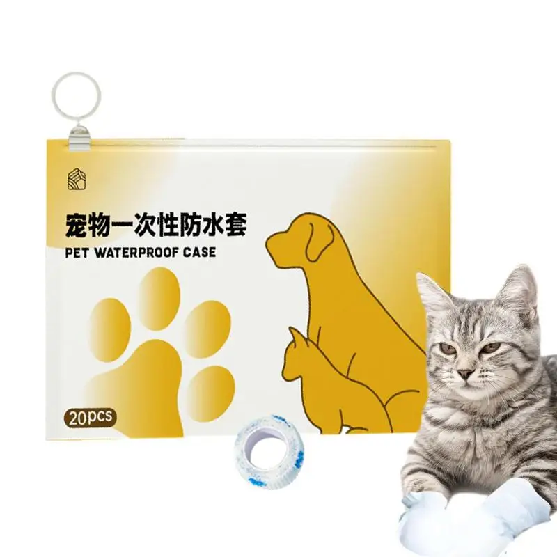 

Dog Boots Waterproof Pet Shoes 20pcs Snow Boots For Dogs Paw Protection Anti-slip Socks Footwear For Dog Pet Accessories