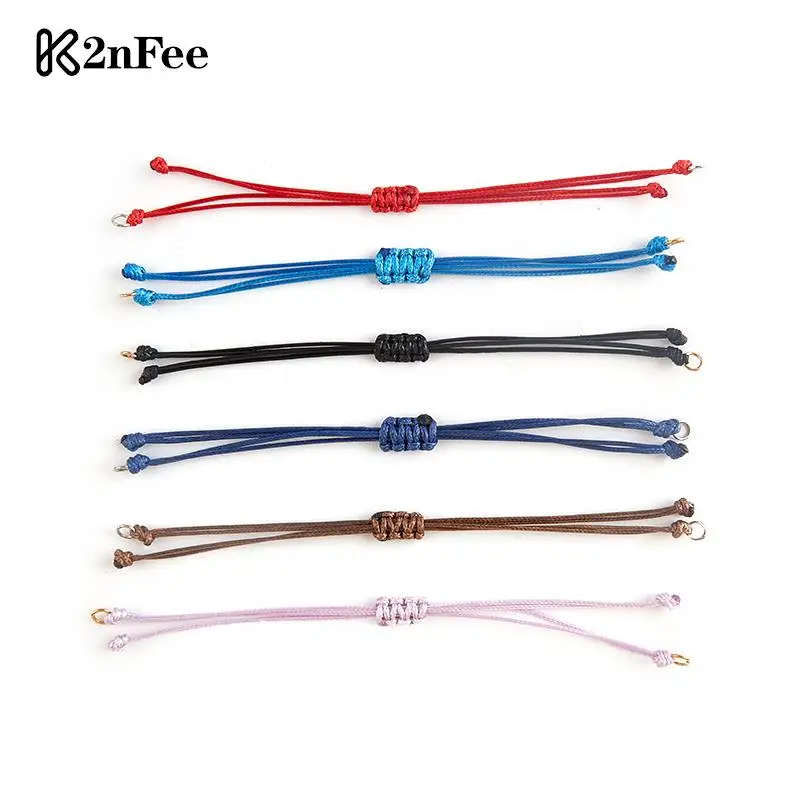 

5PCS Adjustable DIY Making Multicolor Polyester Braiding Braided Bracelets Rope Chains Women Men Jewelry Findings
