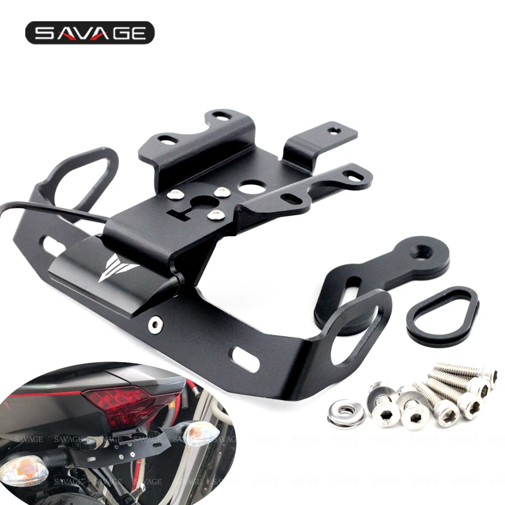

License Plate Holder For YAMAHA MT07 MT-07 FZ-07 FZ07 2014-2022 2021 LED Light Fender Eliminator Tail Tidy Motorcycle Support