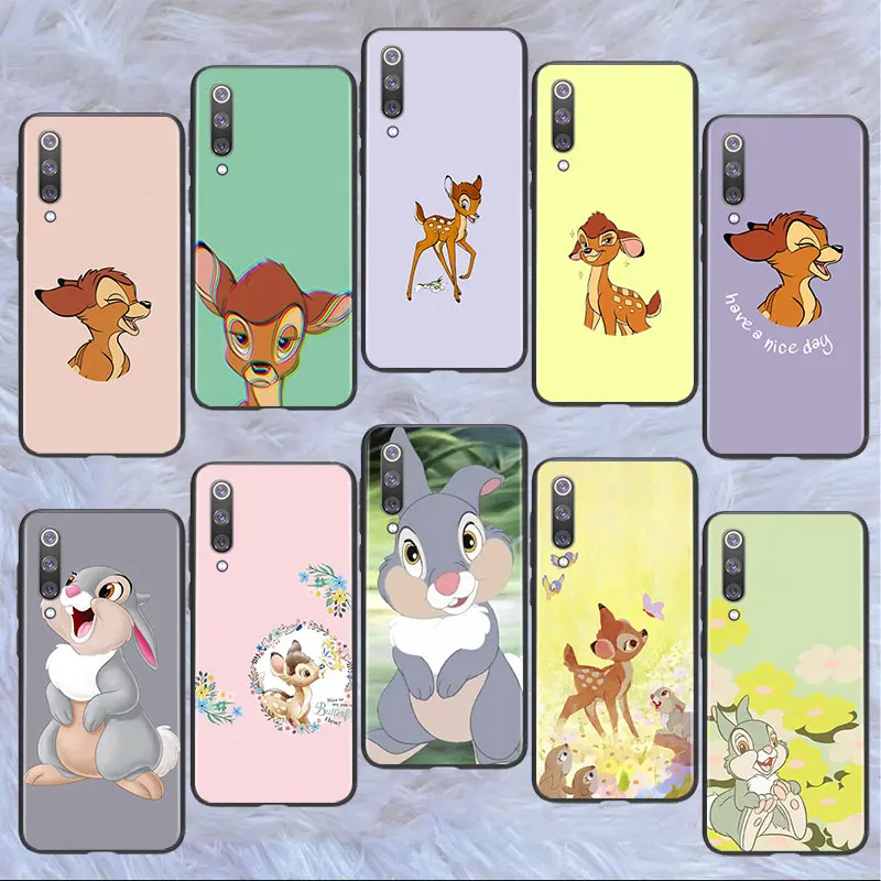 

Pretty Bambi animation Phone Case For Xiaomi Mi 12 12X 11T 11i 11 10T Note 10 9T 9 SE A3 CC9E Pro Lite Ultra Black luxury Cover